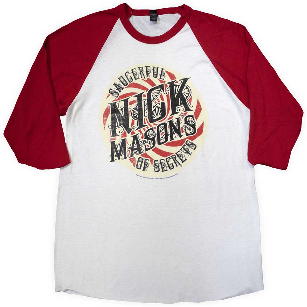 Nick Mason's Saucerful of Secrets Unisex Raglan T-Shirt: Spiral (Ex-Tour) (X-Large)