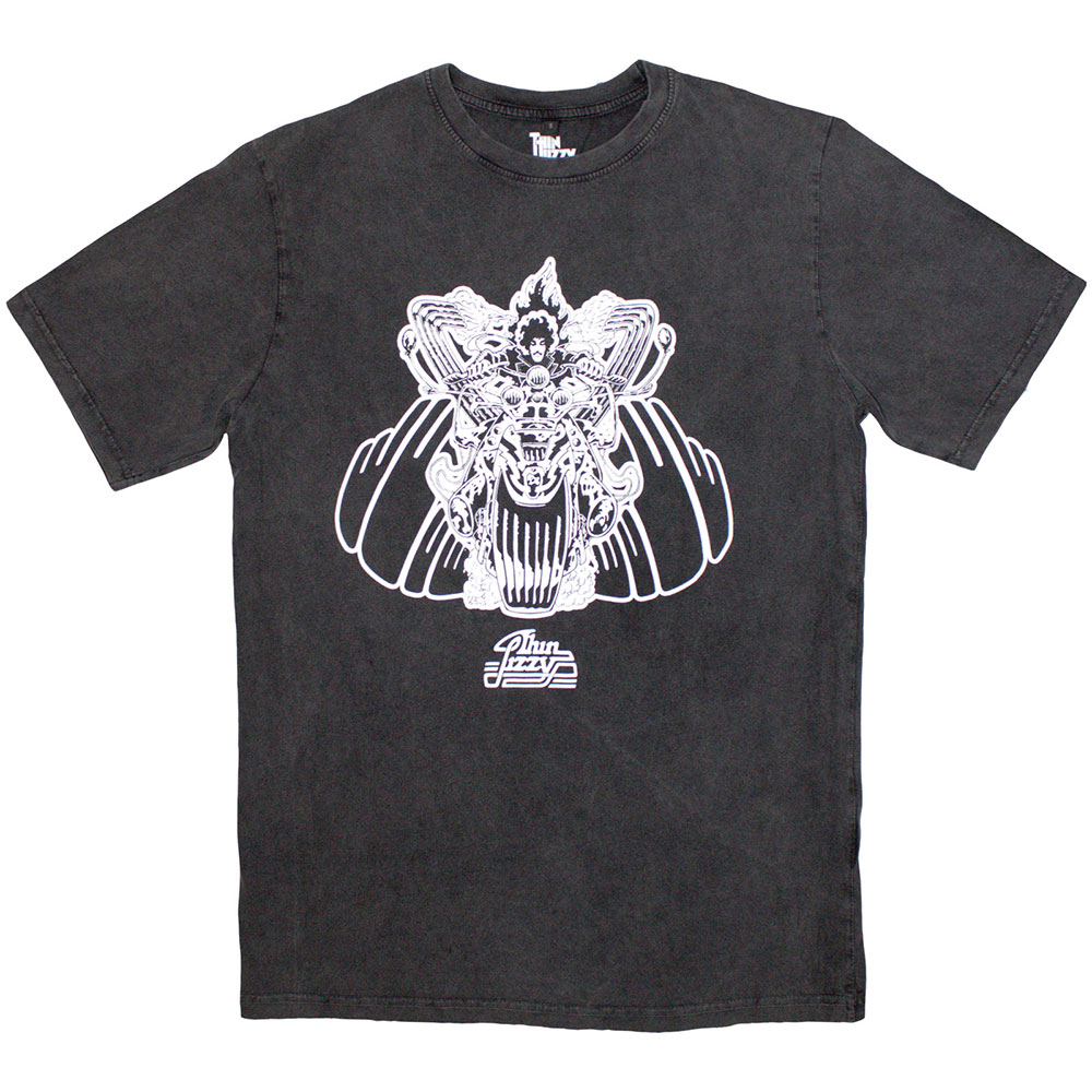 Thin Lizzy Unisex Stone Wash T-Shirt: Rocker (Large)