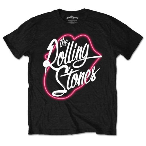 The Rolling Stones Unisex T-Shirt: Neon Lips (Medium) - 2