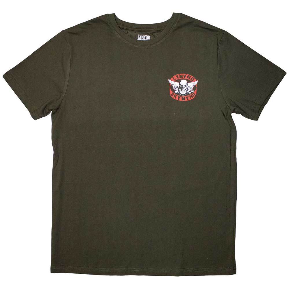 Lynyrd Skynyrd Unisex T-Shirt: Mini Biker Patch Logo (Medium)