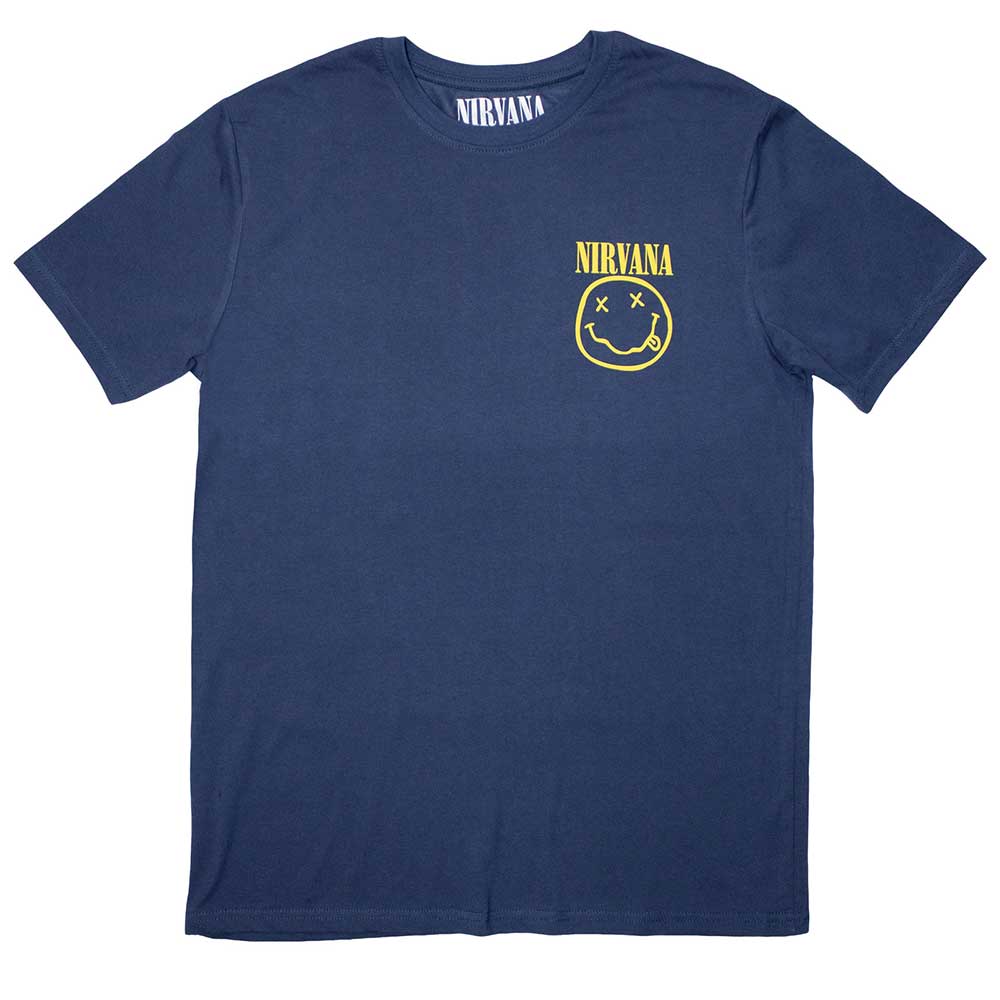 Nirvana Unisex T-Shirt: Mini Happy Face (Large)
