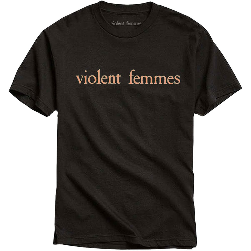 Violent Femmes Unisex T-Shirt: Salmon Pink Vintage Logo (Medium)