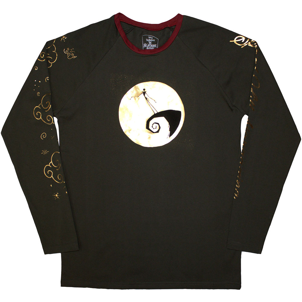 The Nightmare Before Christmas Unisex Long Sleeve T-Shirt: Spiral Hill (Embellished) (X-Large)
