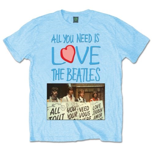 The Beatles Unisex T-Shirt: All you need is love Play Cards (Small) - 2