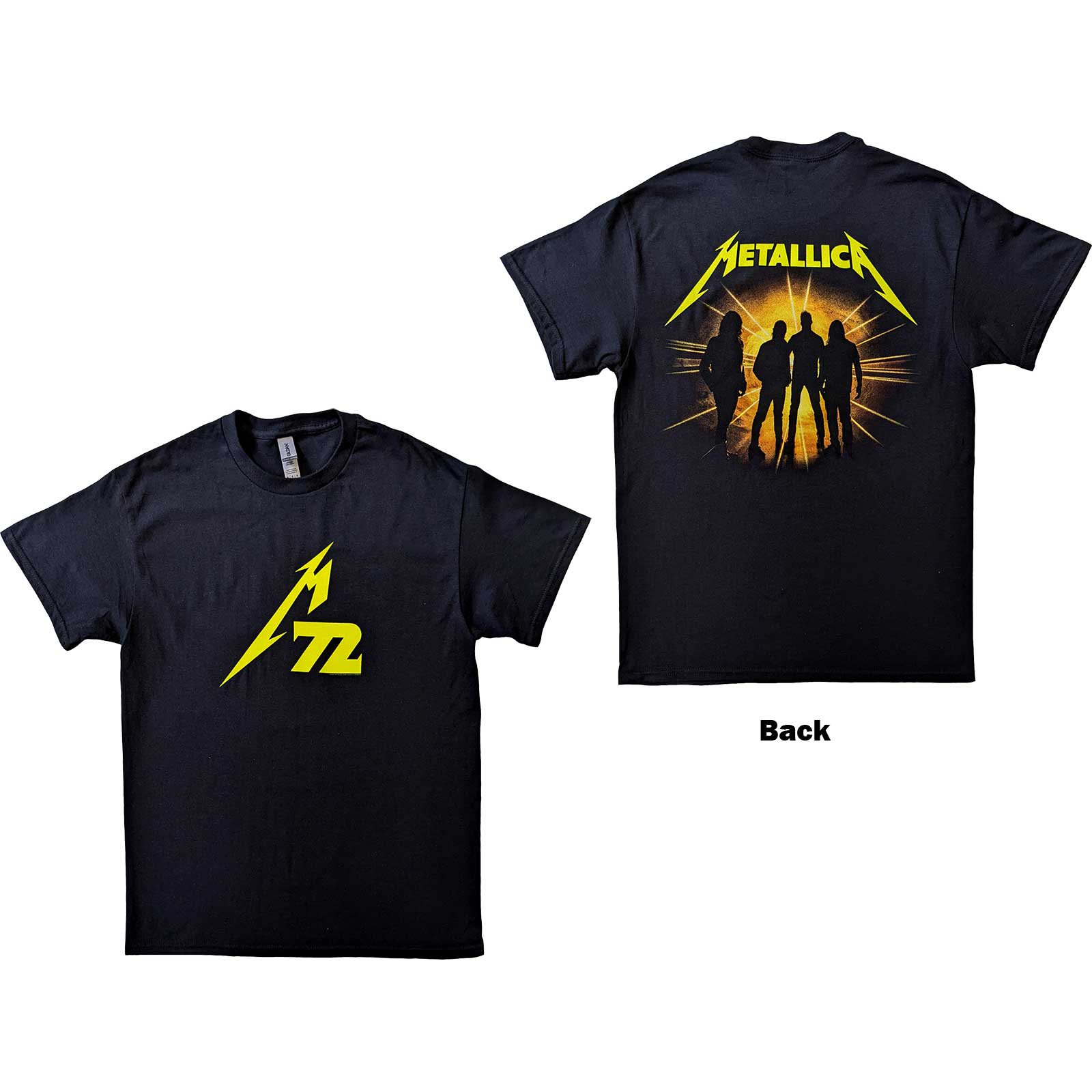 Metallica Unisex T-Shirt: 72 Seasons Strobes Photo (Back Print) (Large)