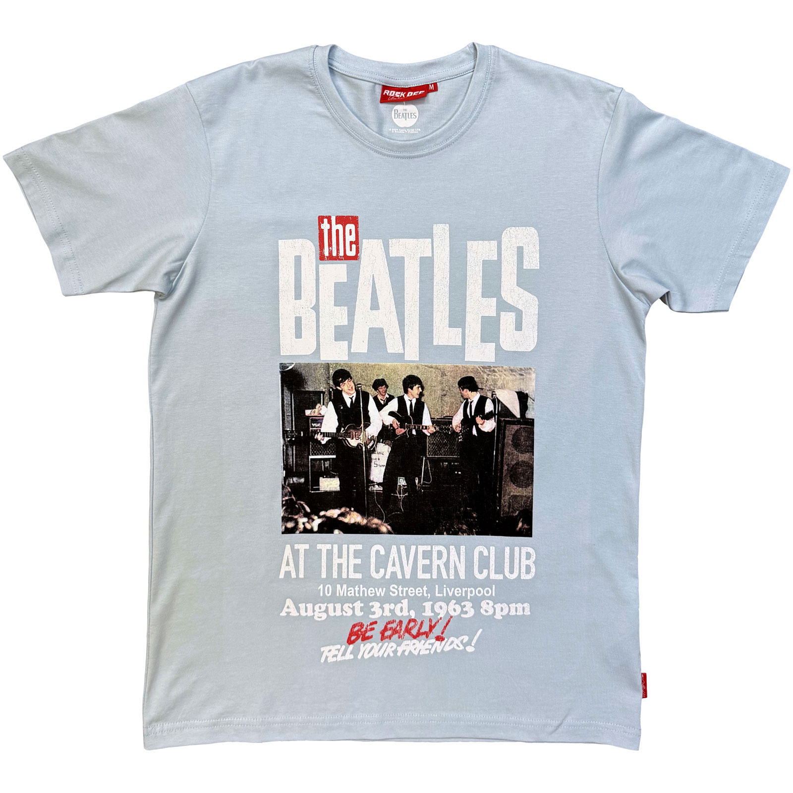 The Beatles Unisex Premium T-Shirt: Cavern (Ljusblå) (Ryggtryck) - 5