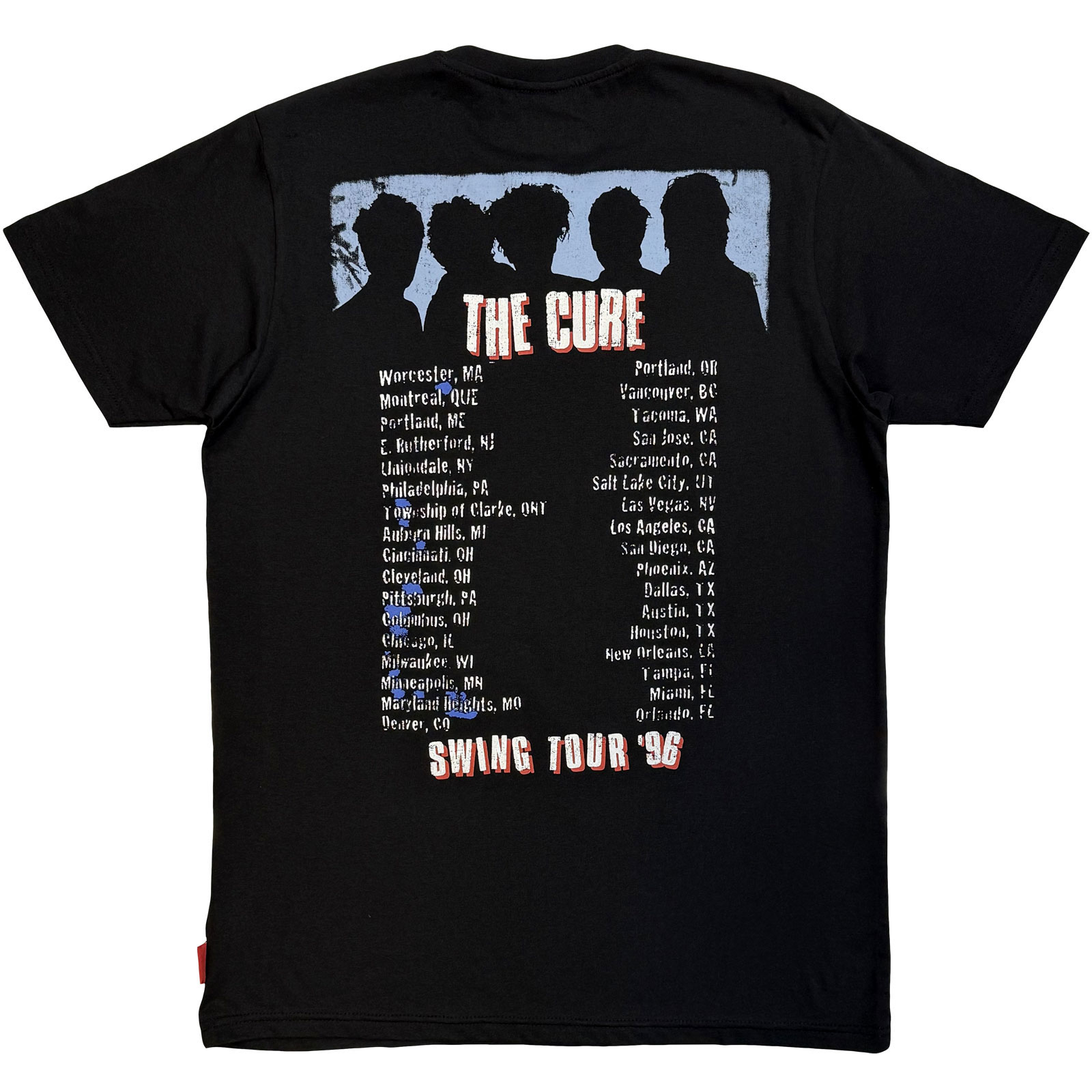 The Cure Unisex Premium  T-shirt: Swing Tour '96 (Sort) (Bagudtryk) - 6