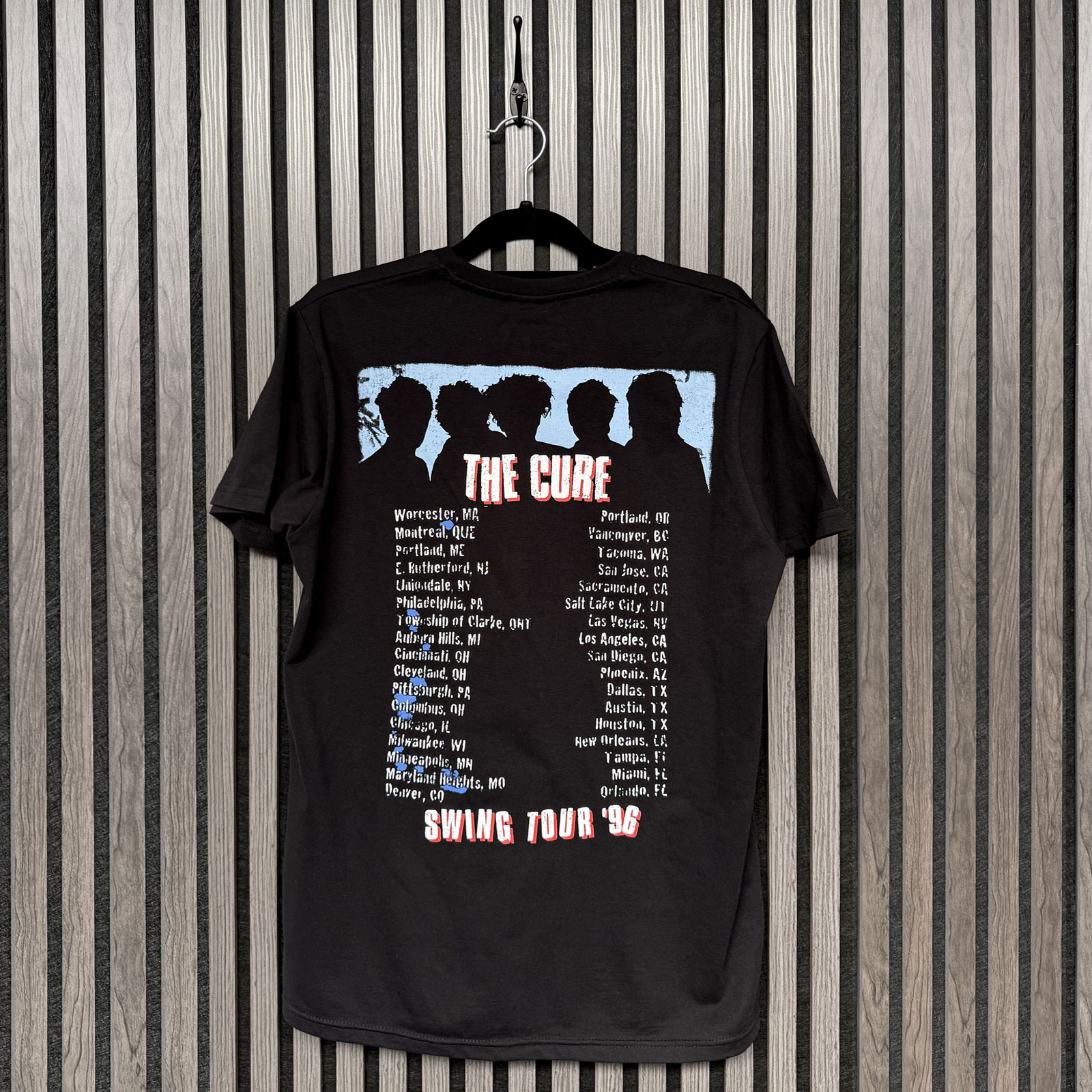 The Cure Unisex Premium  T-shirt: Swing Tour '96 (Sort) (Bagudtryk) - 4