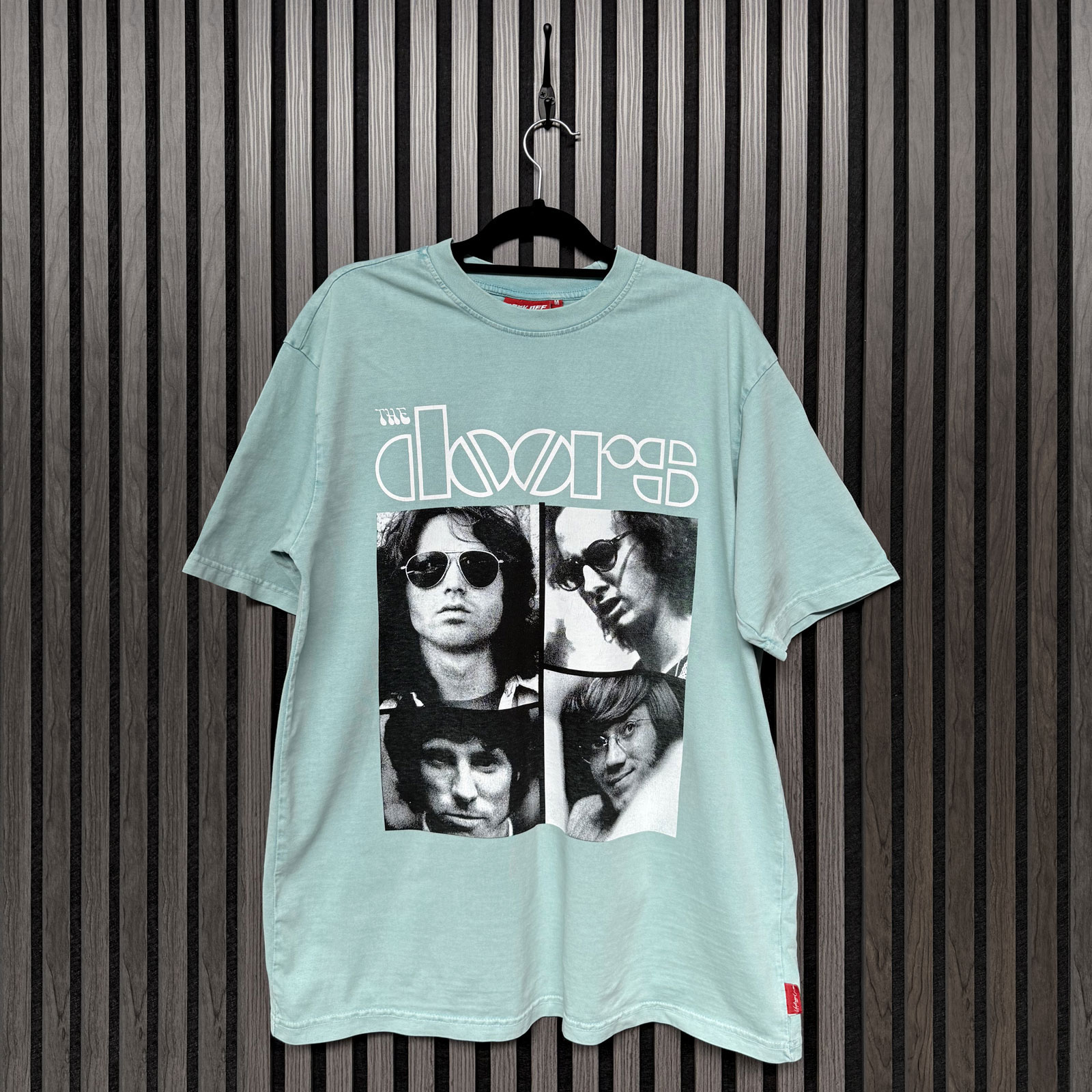 The Doors Unisex Premium T-shirt: Squares Wash (Grön) - 3