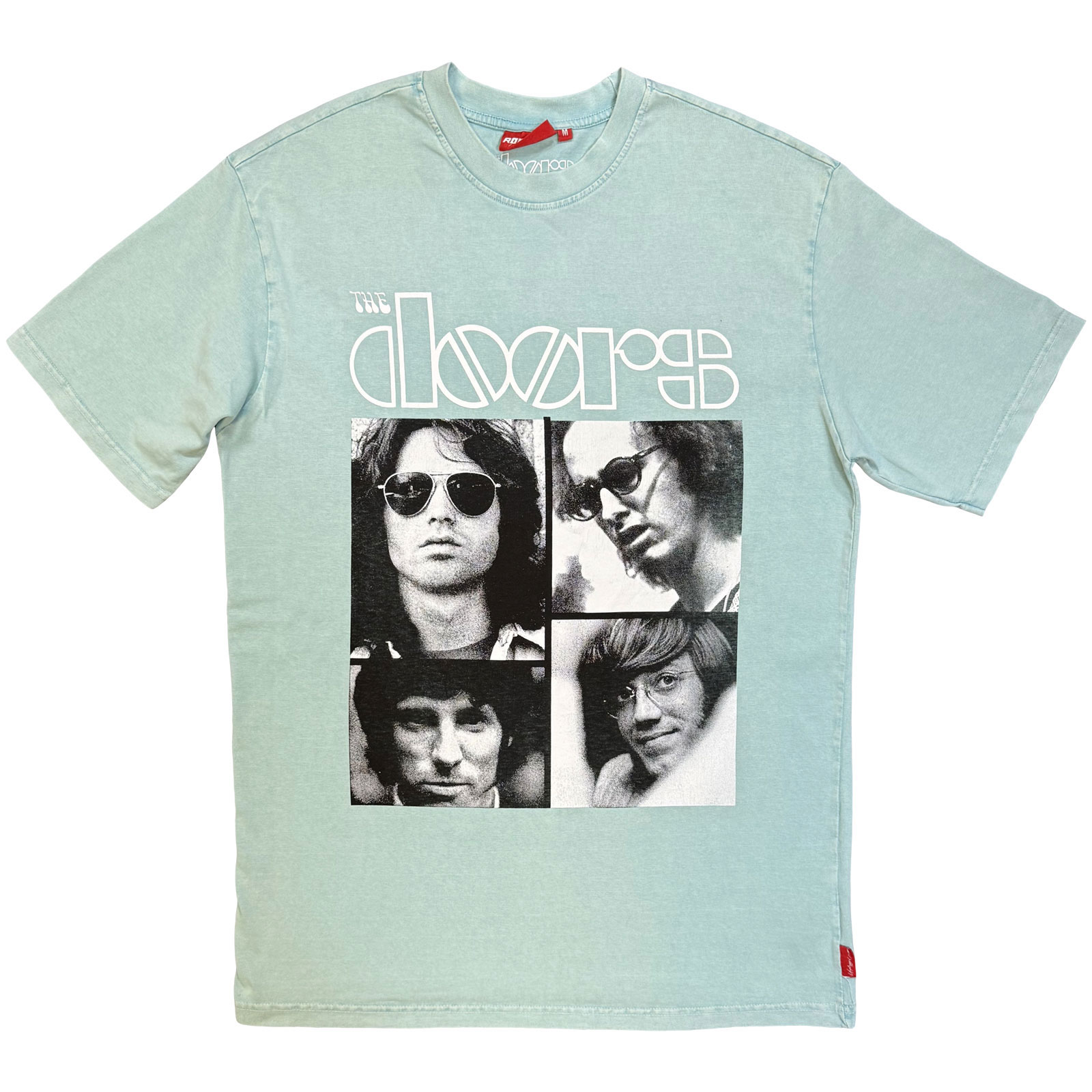 The Doors Unisex Premium T-shirt: Squares Wash (Grön) - 2