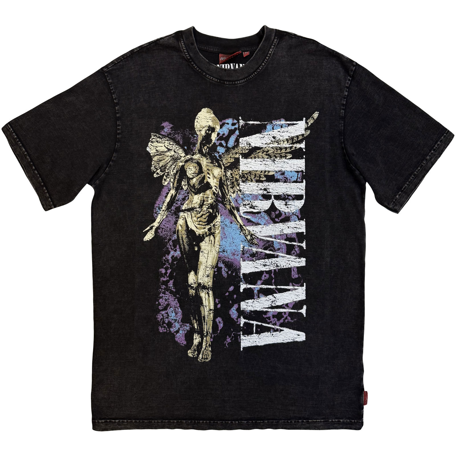 Nirvana Unisex Premium T-shirt: In Utero Angel Wash (Svart) (Ryggtryck) - 5
