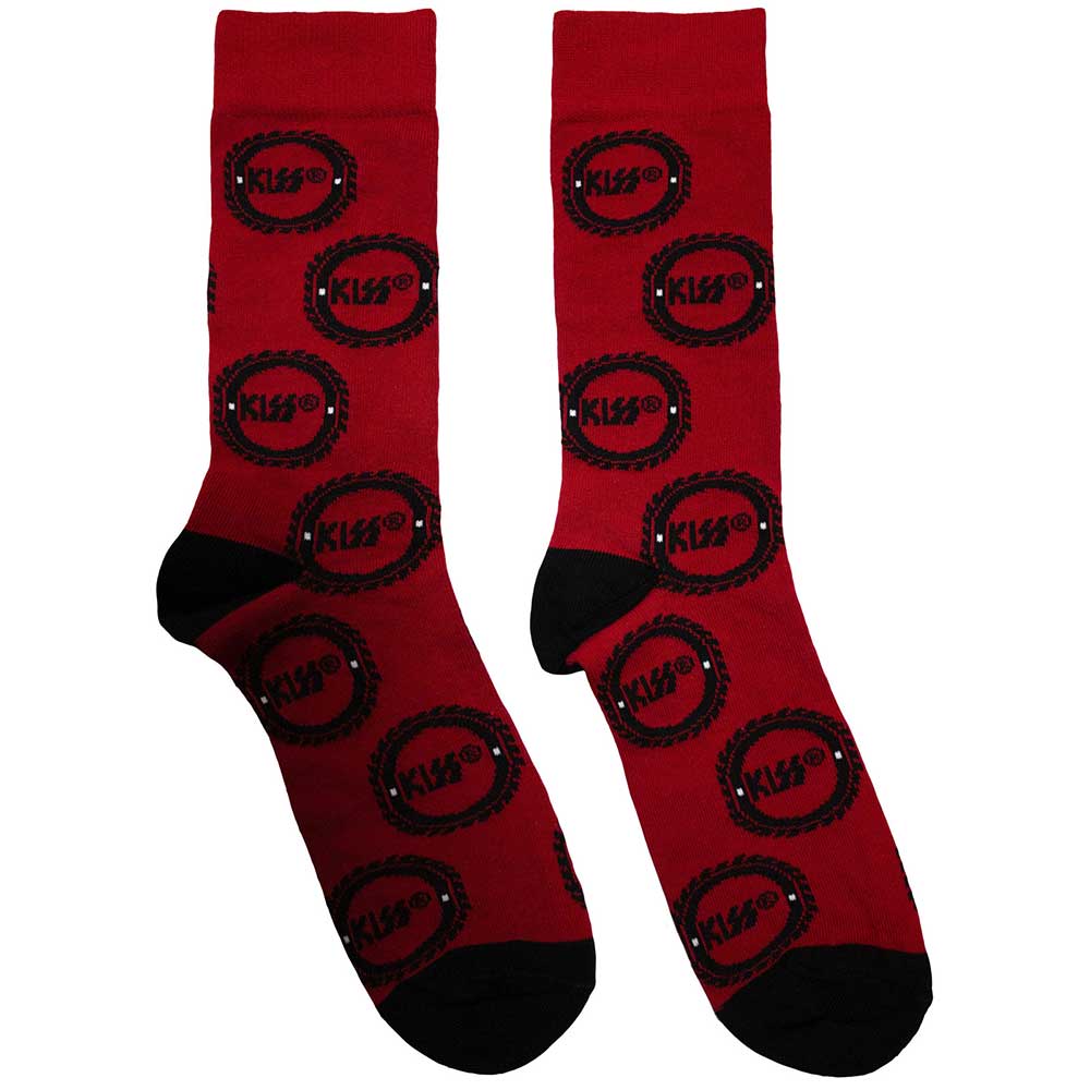 KISS Unisex Ankle Socks: Buzzsaw Logo Pattern (UK Size 6 - 11)