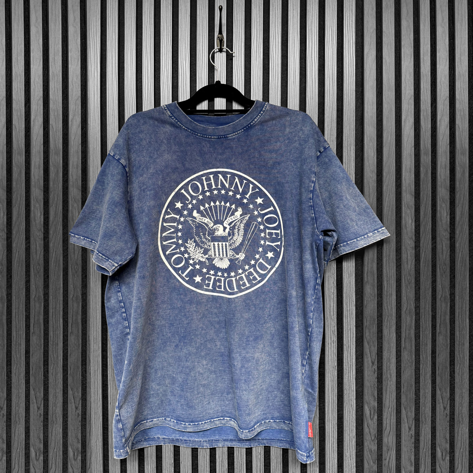 Ramones Unisex Premium T-shirt: Presidential Seal Wash (Blå) (Ryggtryck) - 3