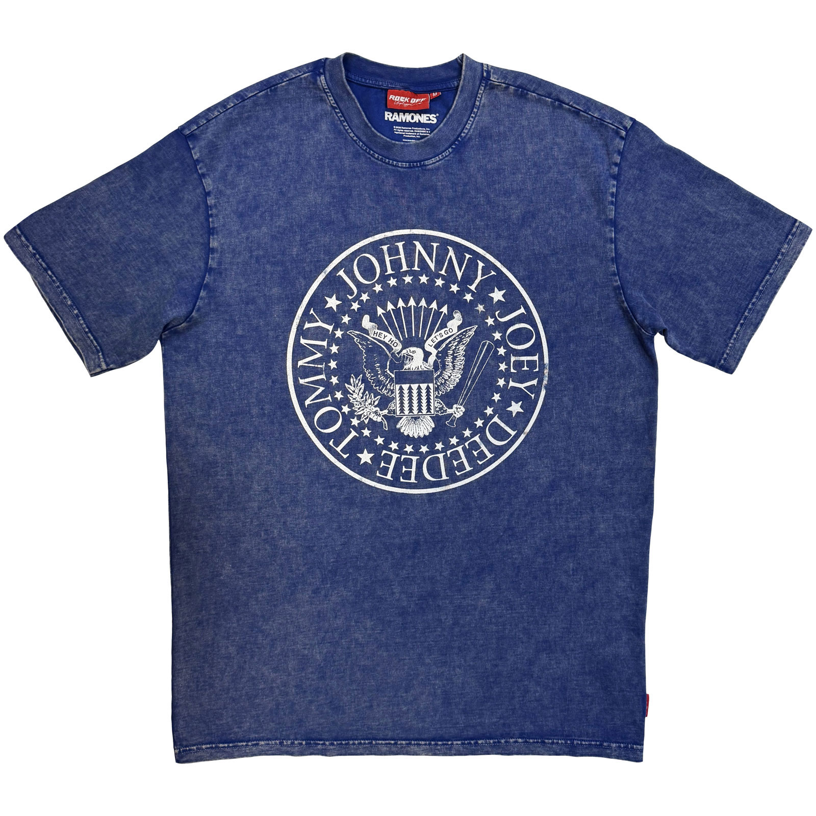 Ramones Unisex Premium T-shirt: Presidential Seal Wash (Blå) (Ryggtryck) - 5