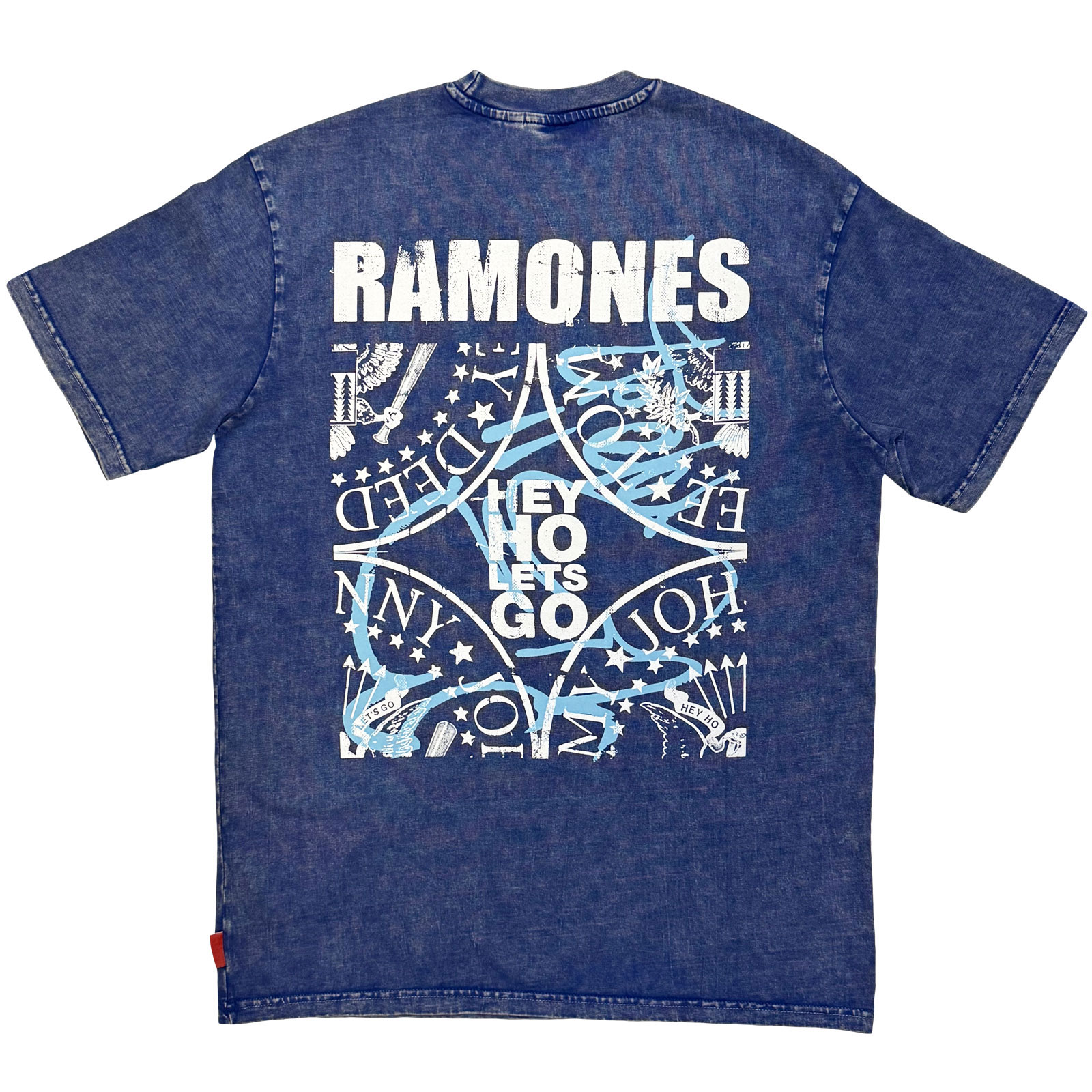 Ramones Unisex Premium T-shirt: Presidential Seal Wash (Blå) (Ryggtryck) - 6