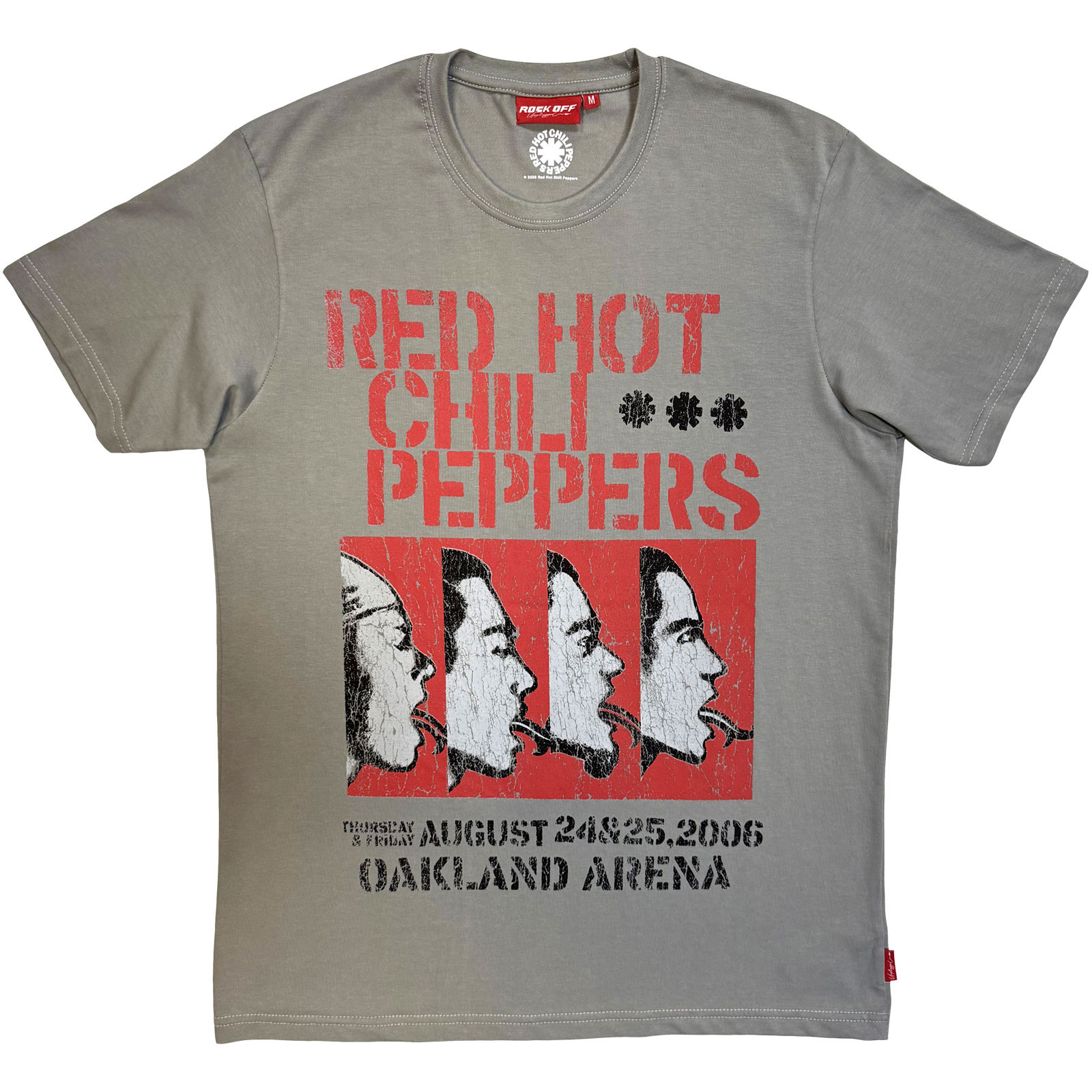 Red Hot Chili Peppers Unisex Premium T-skjorte: Oakland Arena (Grå) - 2