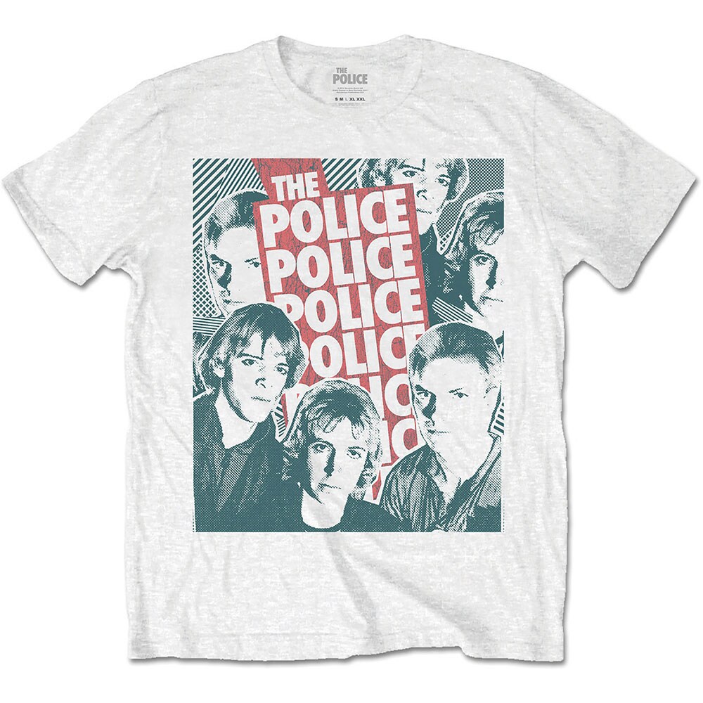 The Police Unisex T-Shirt: Half-tone Faces (Large) - 2