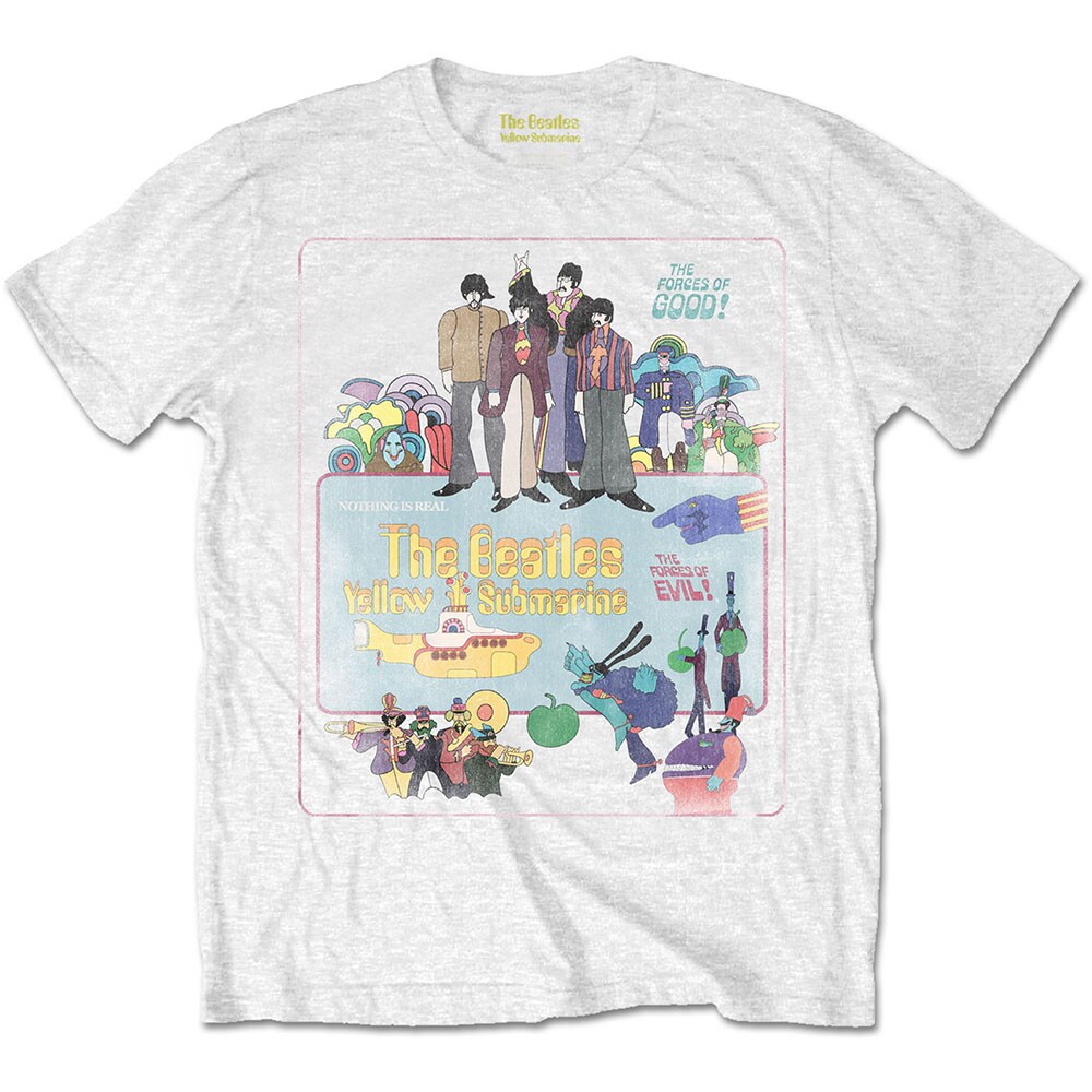 The Beatles Unisex T-Shirt: Yellow Submarine Vintage Movie Poster (X-Large)