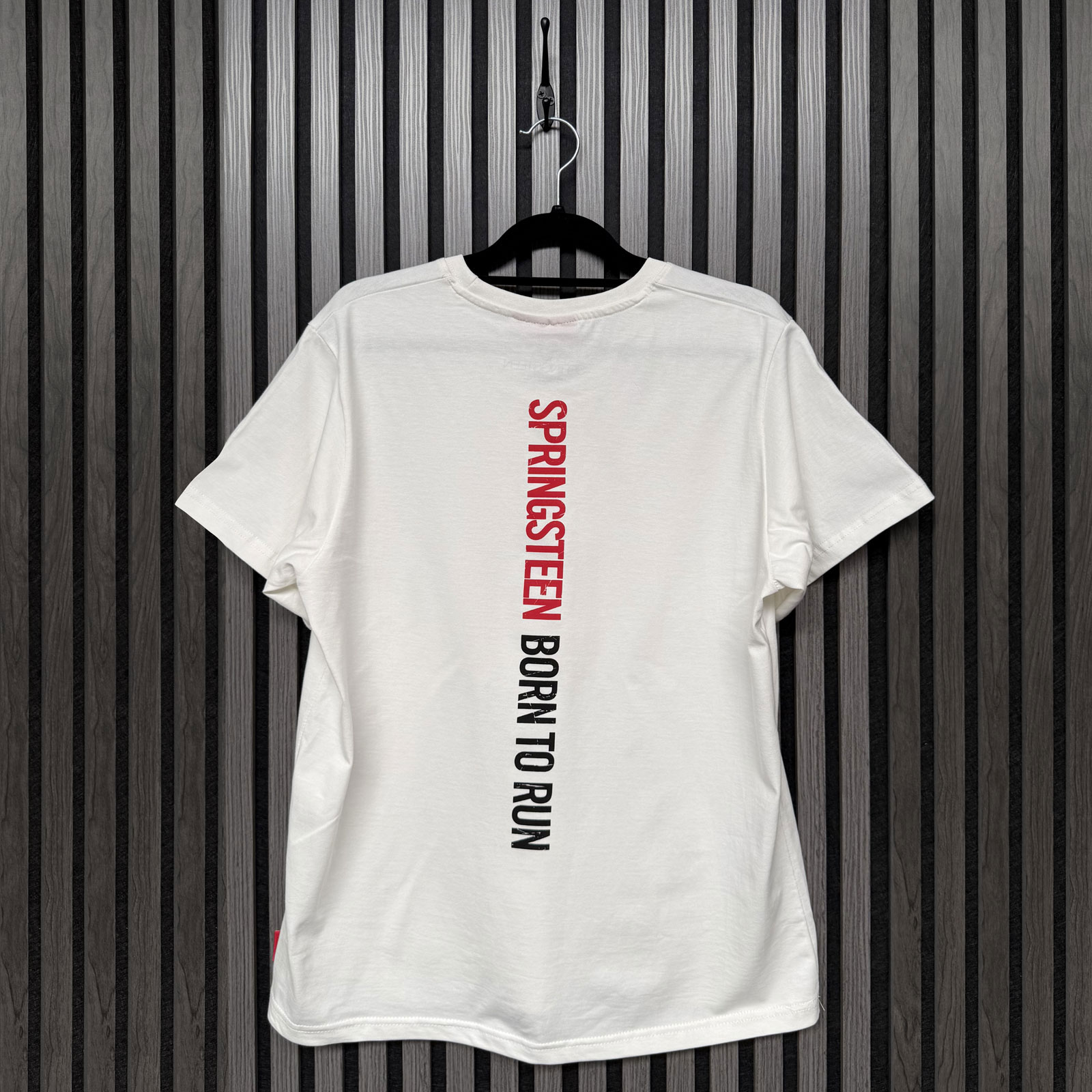 Bruce Springsteen Unisex Premium T-Shirt: Born To Run (White) (Back Print) - 4