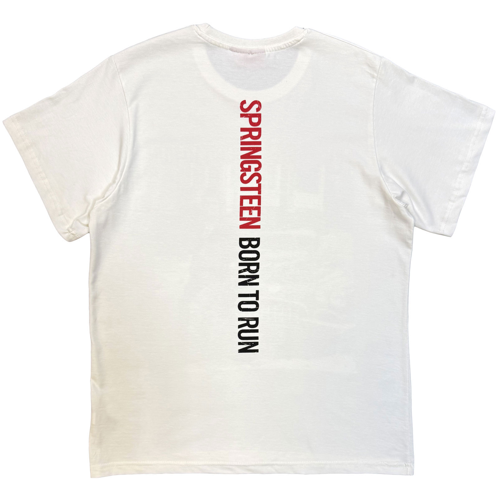 Bruce Springsteen Unisex Premium T-Shirt: Born To Run (White) (Back Print) - 6
