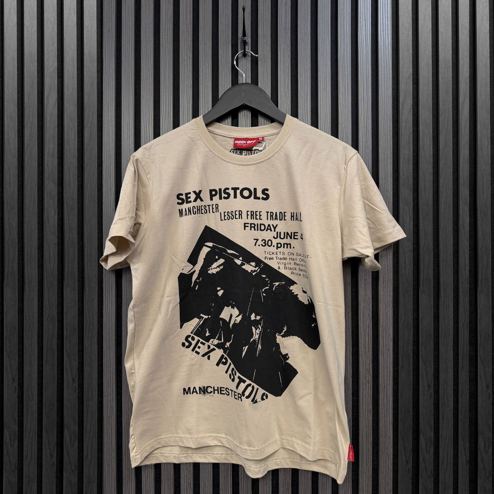 The Sex Pistols Unisex Premium T-shirt: Manchester (Sand) - 3