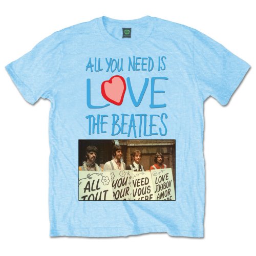 The Beatles Unisex T-Shirt: All you need is love Play Cards (XX-Large)
