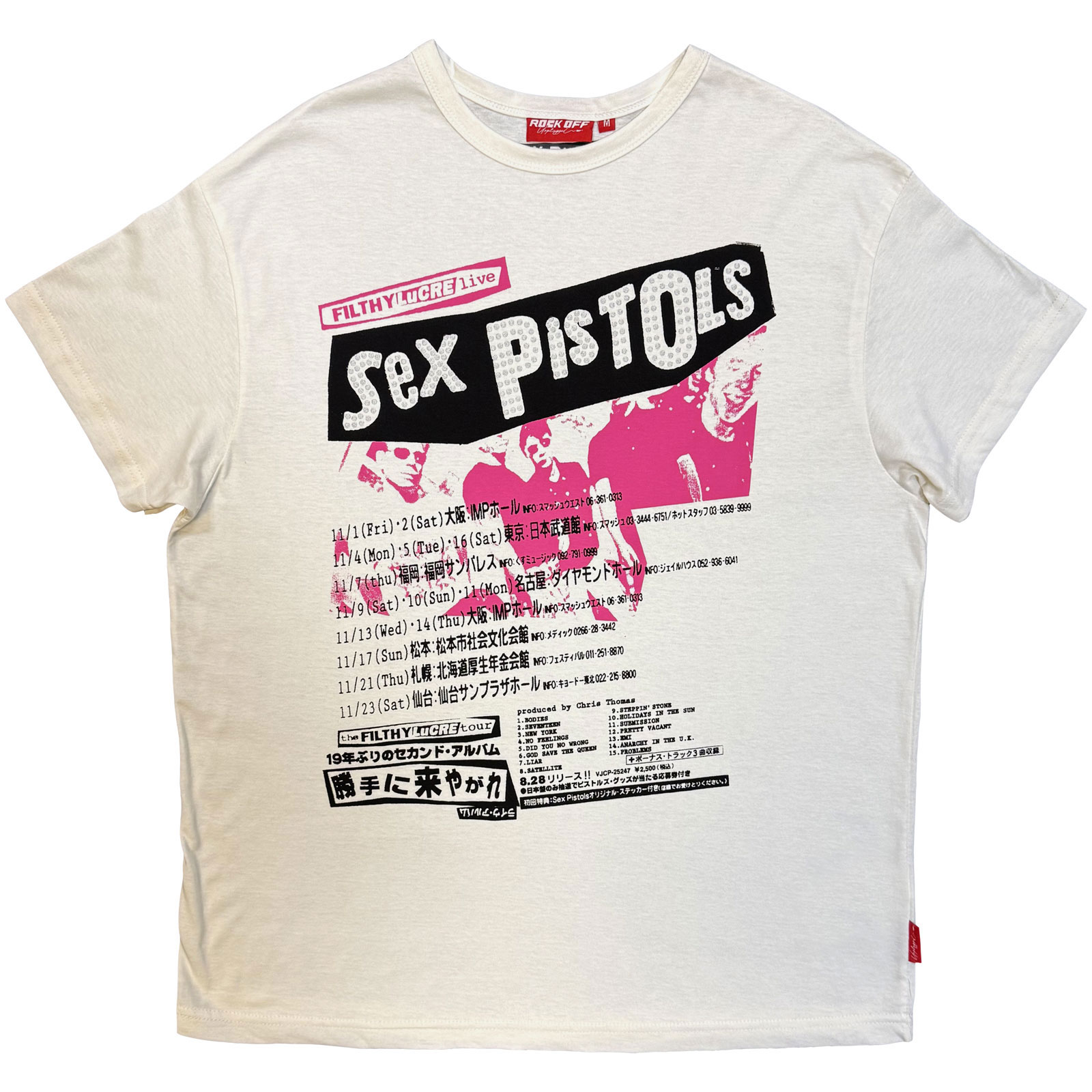 The Sex Pistols Premium Oversize Dame T-shirt: Filthy Lucre (Naturhvid) - 2
