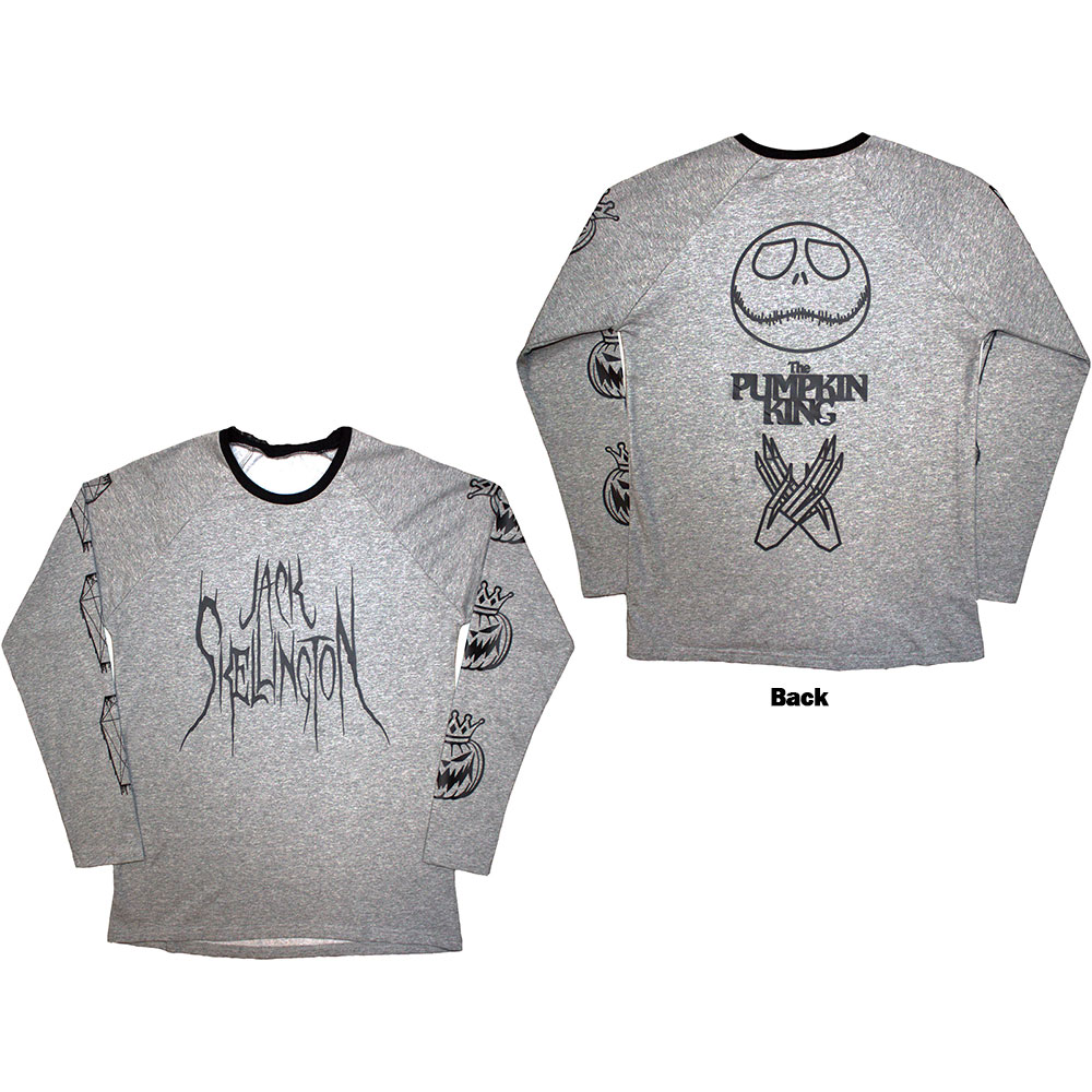 The Nightmare Before Christmas Unisex Long Sleeve T-Shirt: Pumpkin King (Back Print) (XX-Large)