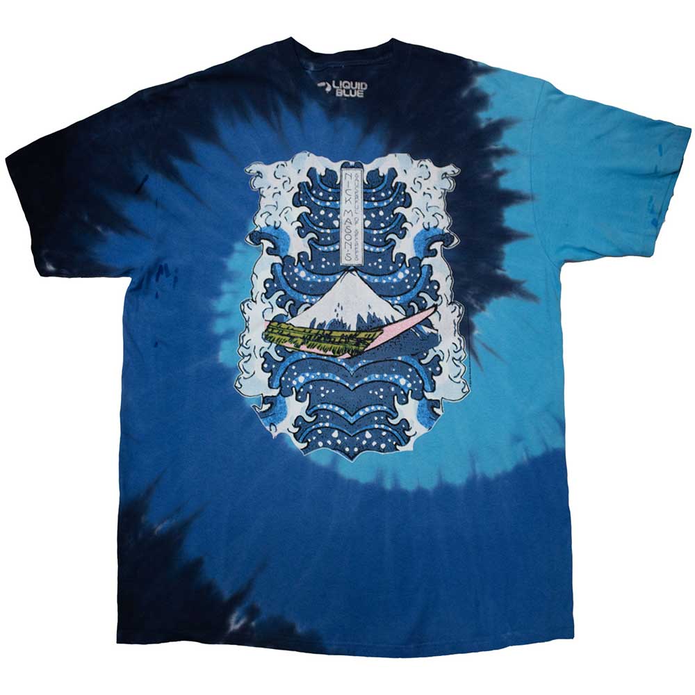 Nick Mason's Saucerful of Secrets Unisex T-Shirt: Hokusai Wave Dip Dye (Ex-Tour) (XX-Large)