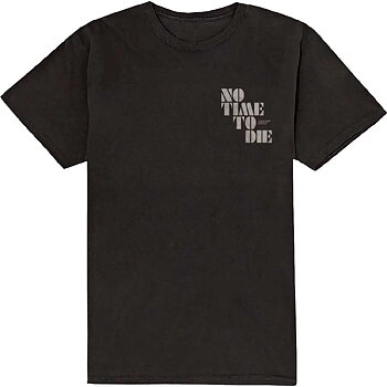 James Bond 007 Unisex T-Shirt: No Time To Die & Logo (Small)