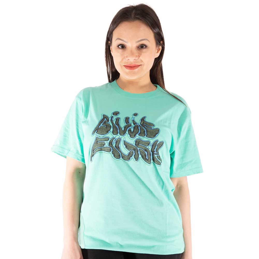 Billie Eilish Unisex T-Shirt: Neon Logo Billie (Back Print) (Large)
