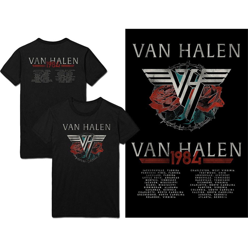 Van Halen Unisex T-Shirt: 84 Tour (Back Print) (X-Large)