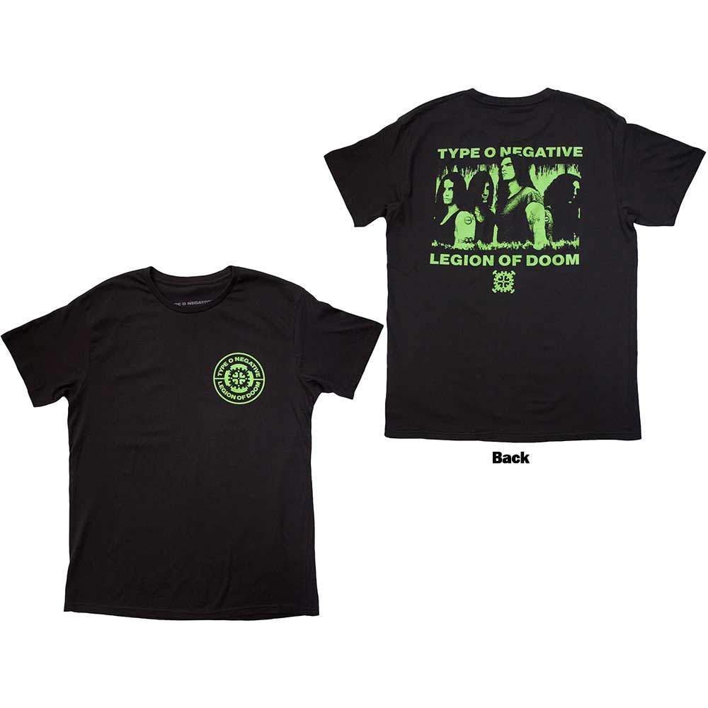 Type O Negative Unisex T-Shirt: Legion of Doom (Back Print) (Medium)