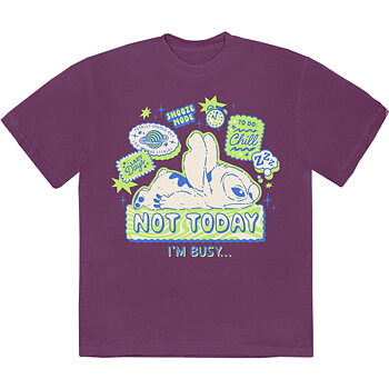 Disney Unisex T-Shirt: Lilo & Stitch - Not Today (Purple) (Medium)