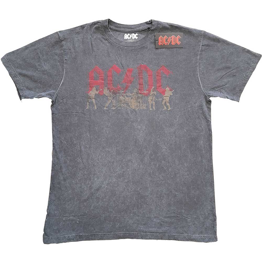 AC/DC Unisex T-Shirt: Vintage Silhouettes (Snow Wash) (X-Large)