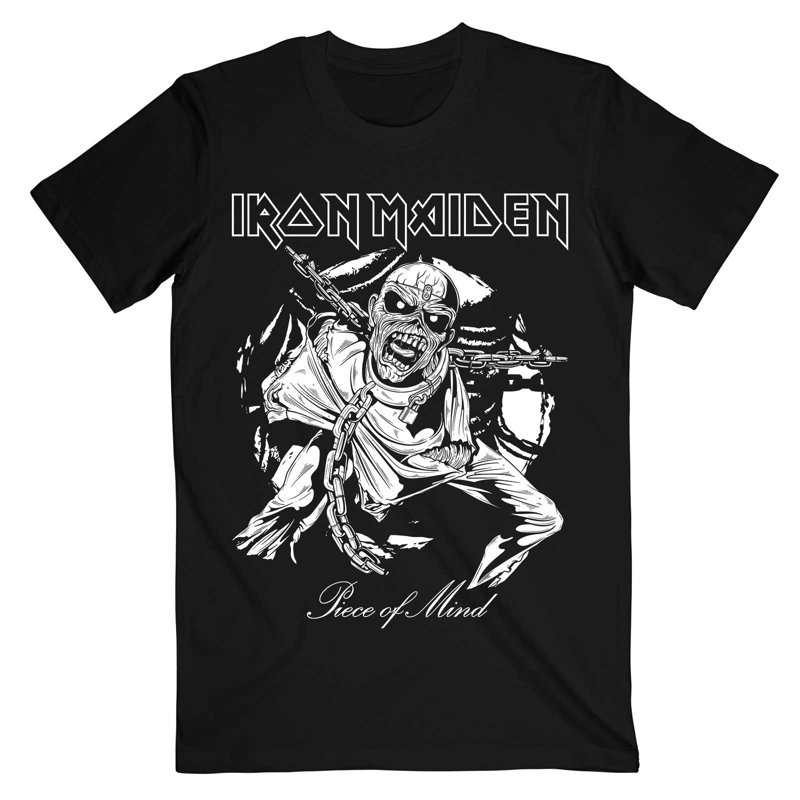 Iron Maiden Unisex T-Shirt: Piece of Mind Mono Eddie (Medium)