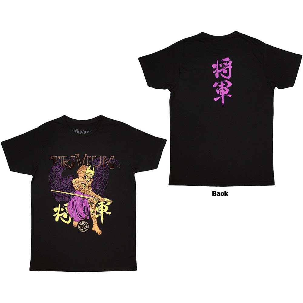 Trivium Unisex T-Shirt: Kanji (Back Print) (Small)