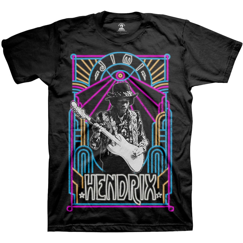 Jimi Hendrix Unisex T-Shirt: Electric Ladyland Neon (Medium)