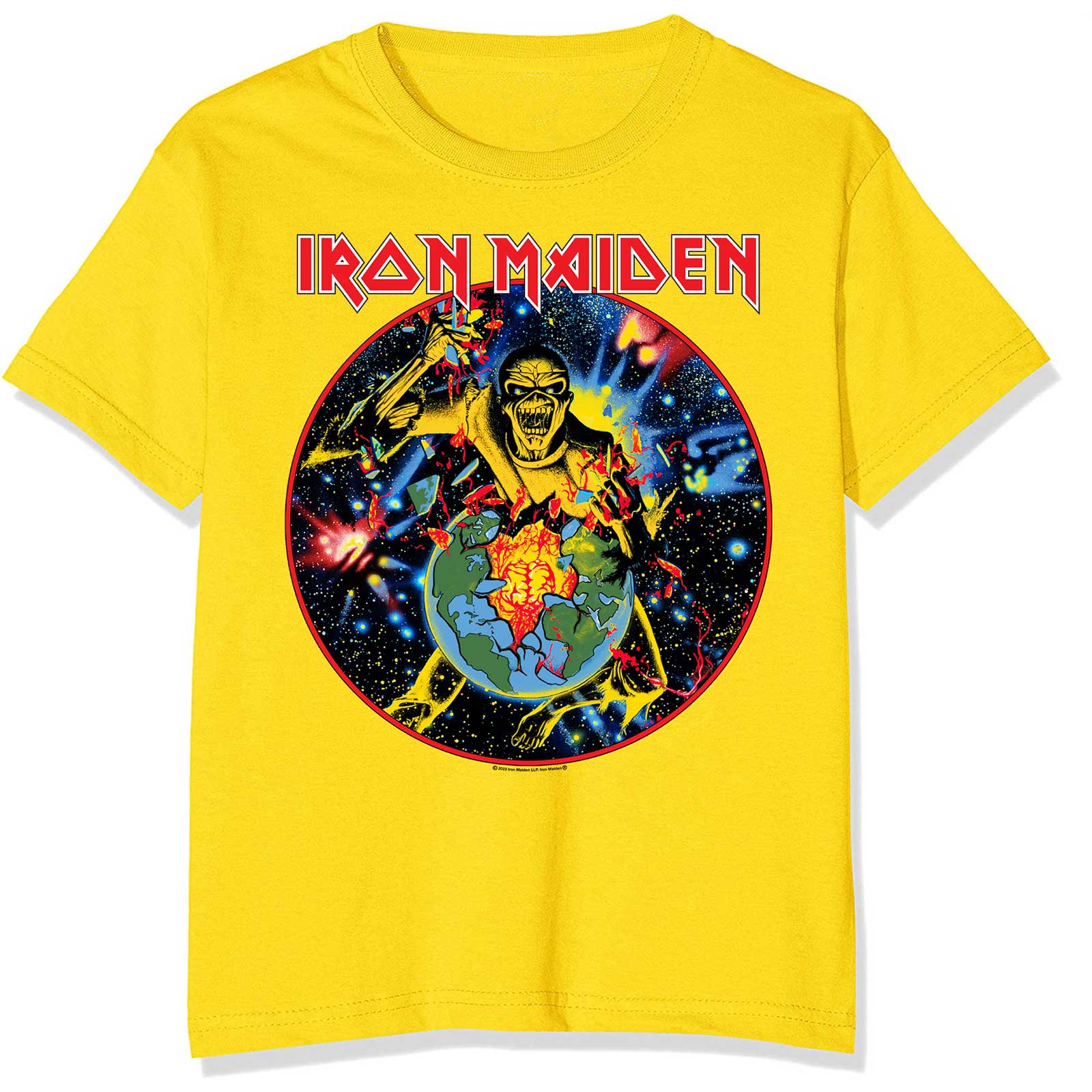 Iron Maiden Unisex T-Shirt: World Piece Tour Circle (Large)