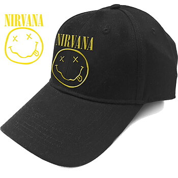 Nirvana baseballkeps: Logo & Smiley