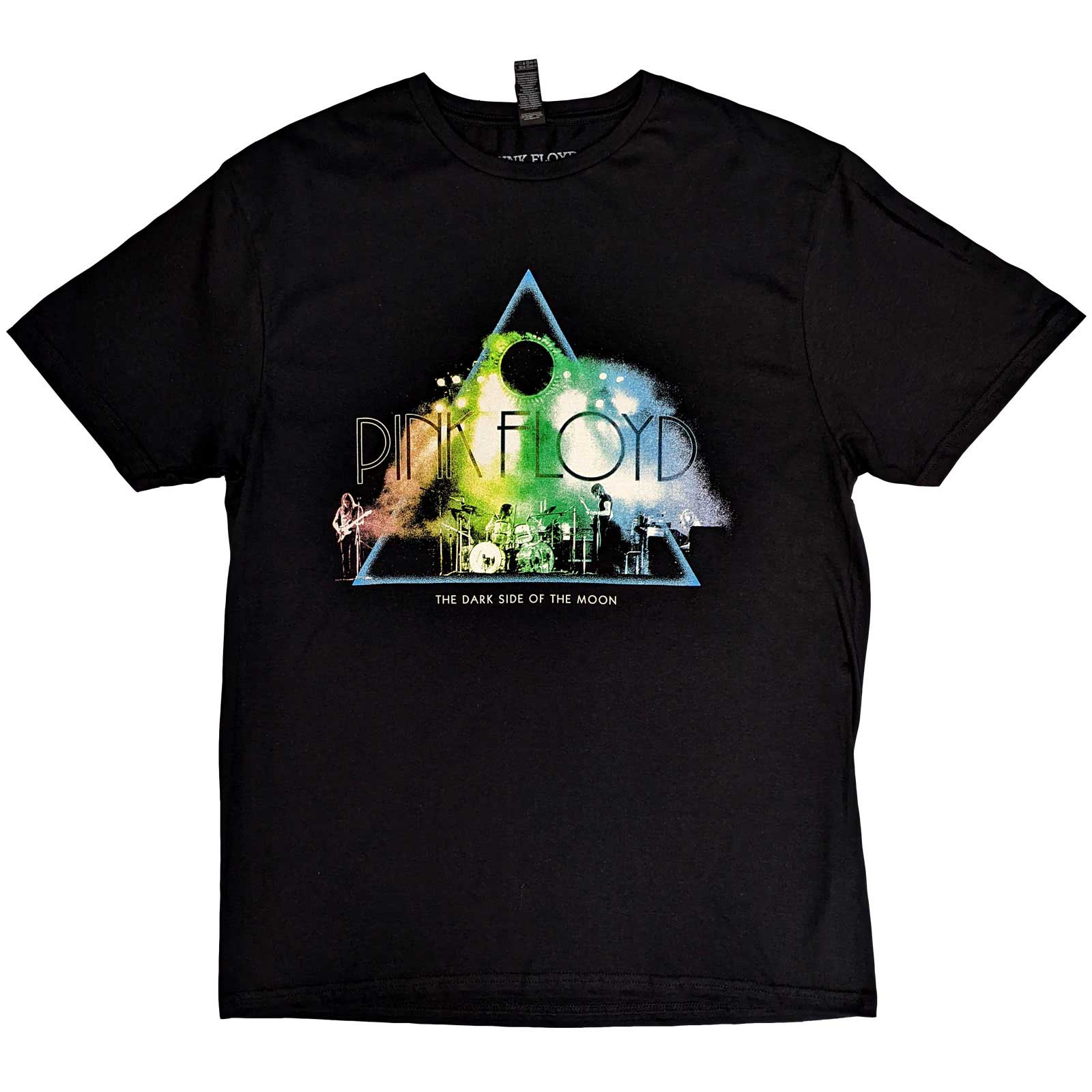 Pink Floyd Unisex T-Shirt: Live Band Rainbow Tone (Medium)