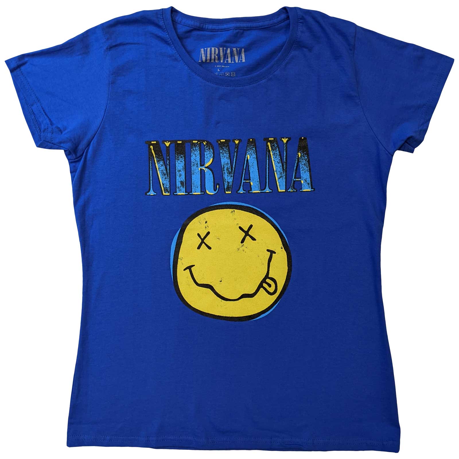 Nirvana Unisex T-Shirt: Xerox Smiley  (Medium)