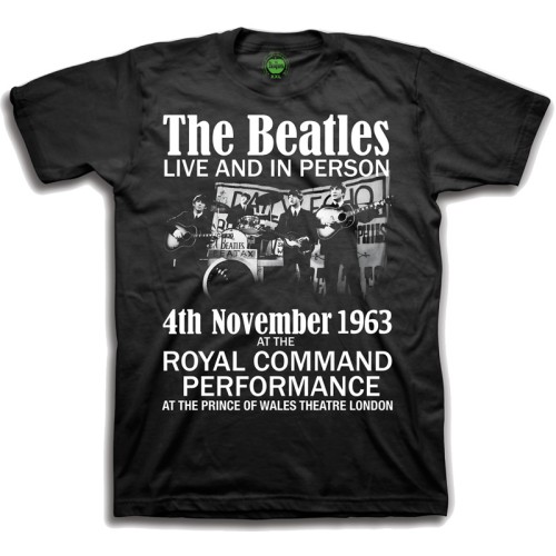 The Beatles Unisex T-Shirt: Live & in Person (Small)