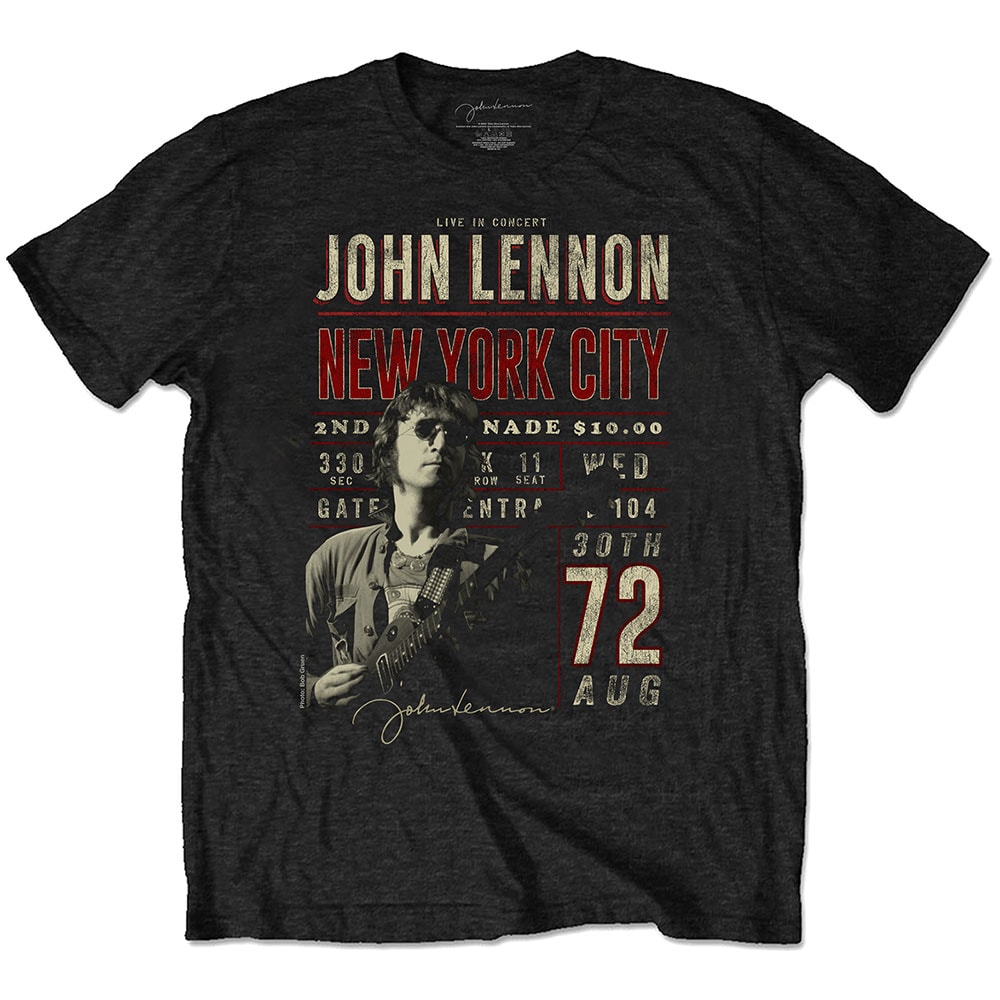 John Lennon Unisex T-Shirt: NYC '72 (Eco-Friendly) (Small)
