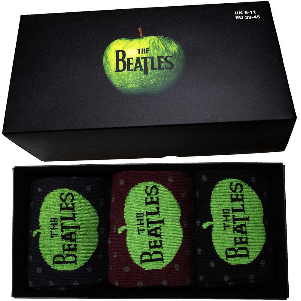 The Beatles Ladies Ankle Socks Set: Apple & Spots (UK Size 6 - 11)