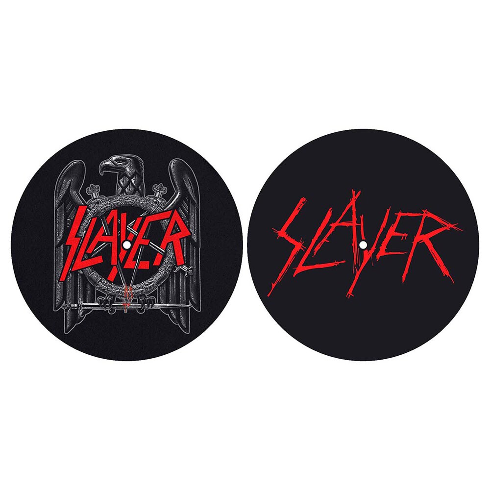 Slayer Turntable Slipmat Set: Eagle/Scratched Logo (Retail Pack) - 2