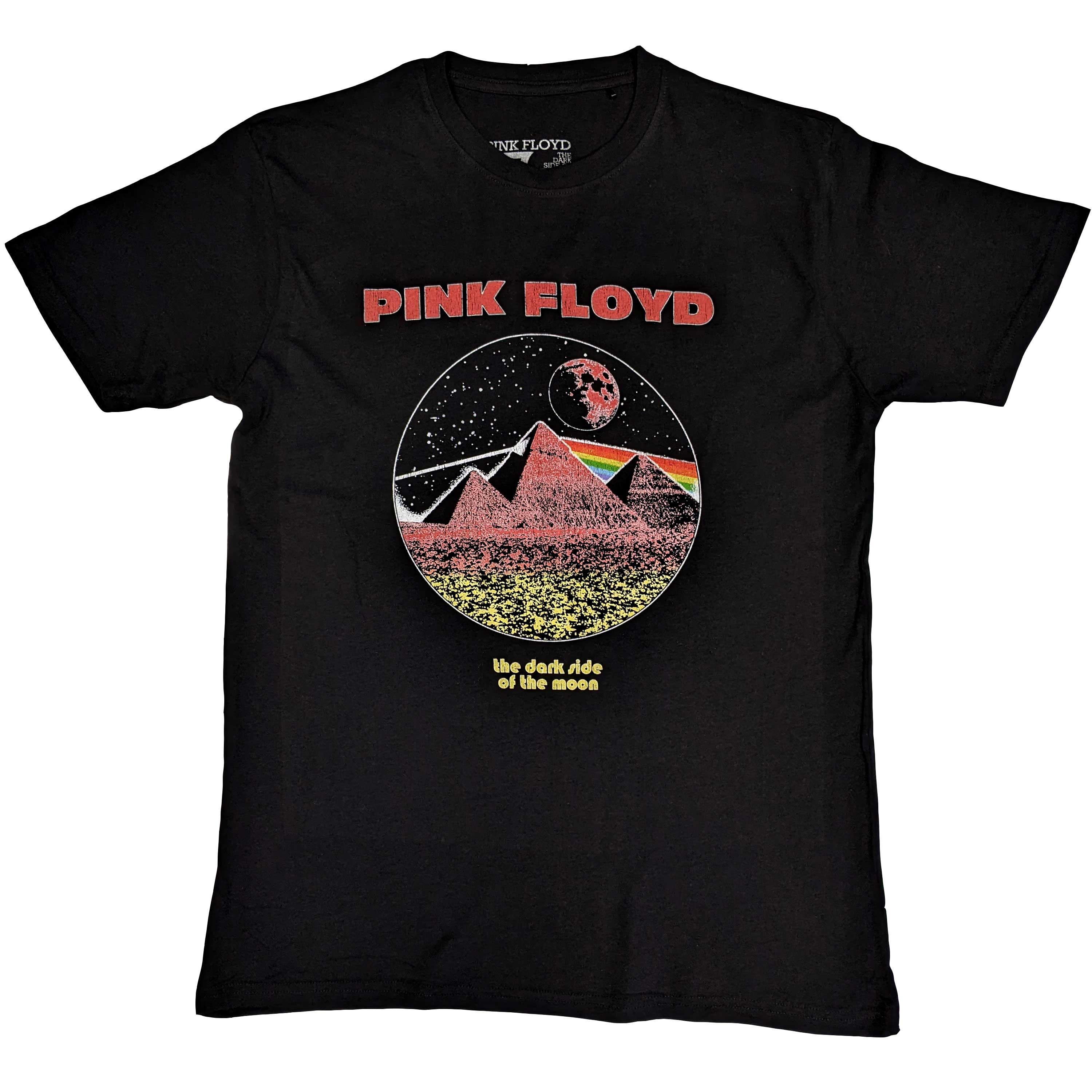 Pink Floyd Unisex T-Shirt: Vintage Pyramids (Medium)