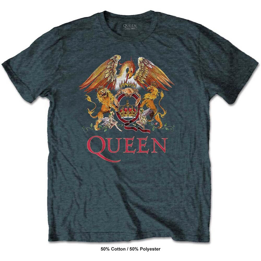 Queen Unisex T-Shirt: Classic Crest (X-Large) - 2