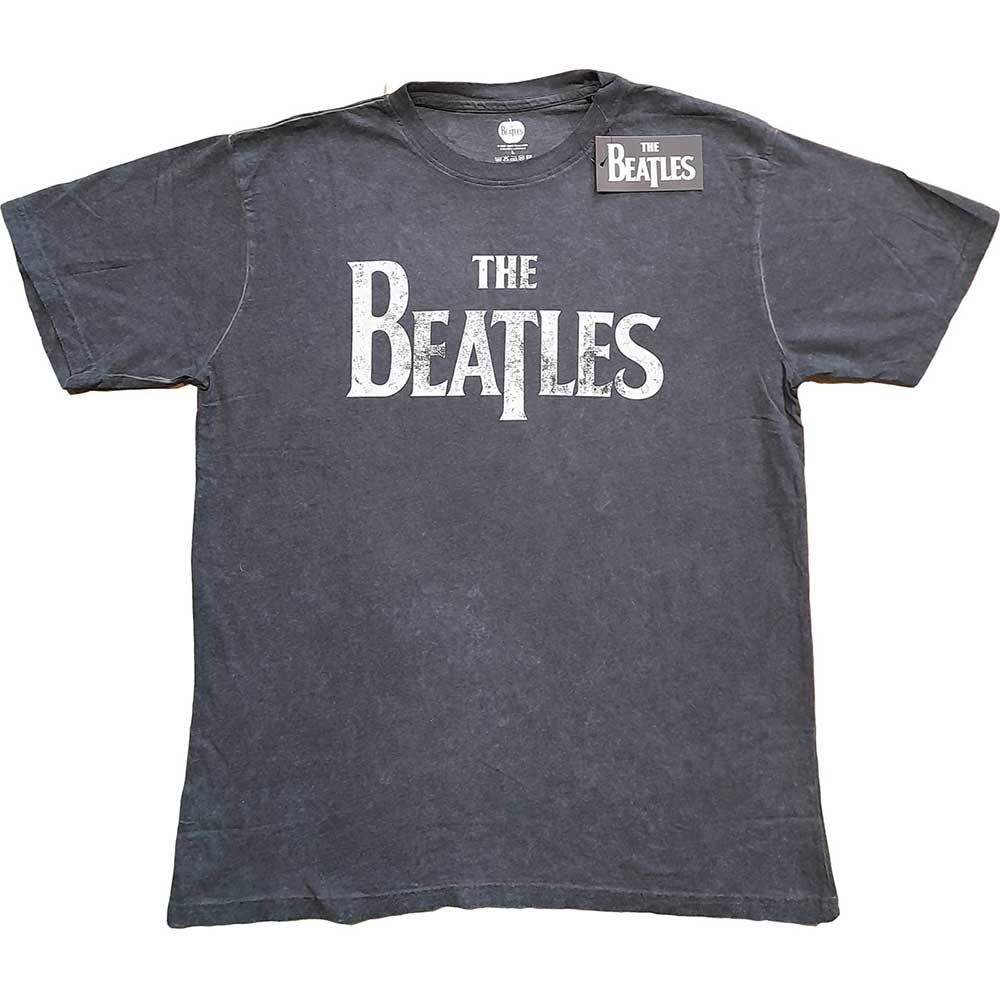 The Beatles Unisex T-Shirt: Drop T Logo (Snow Wash) (XX-Large)