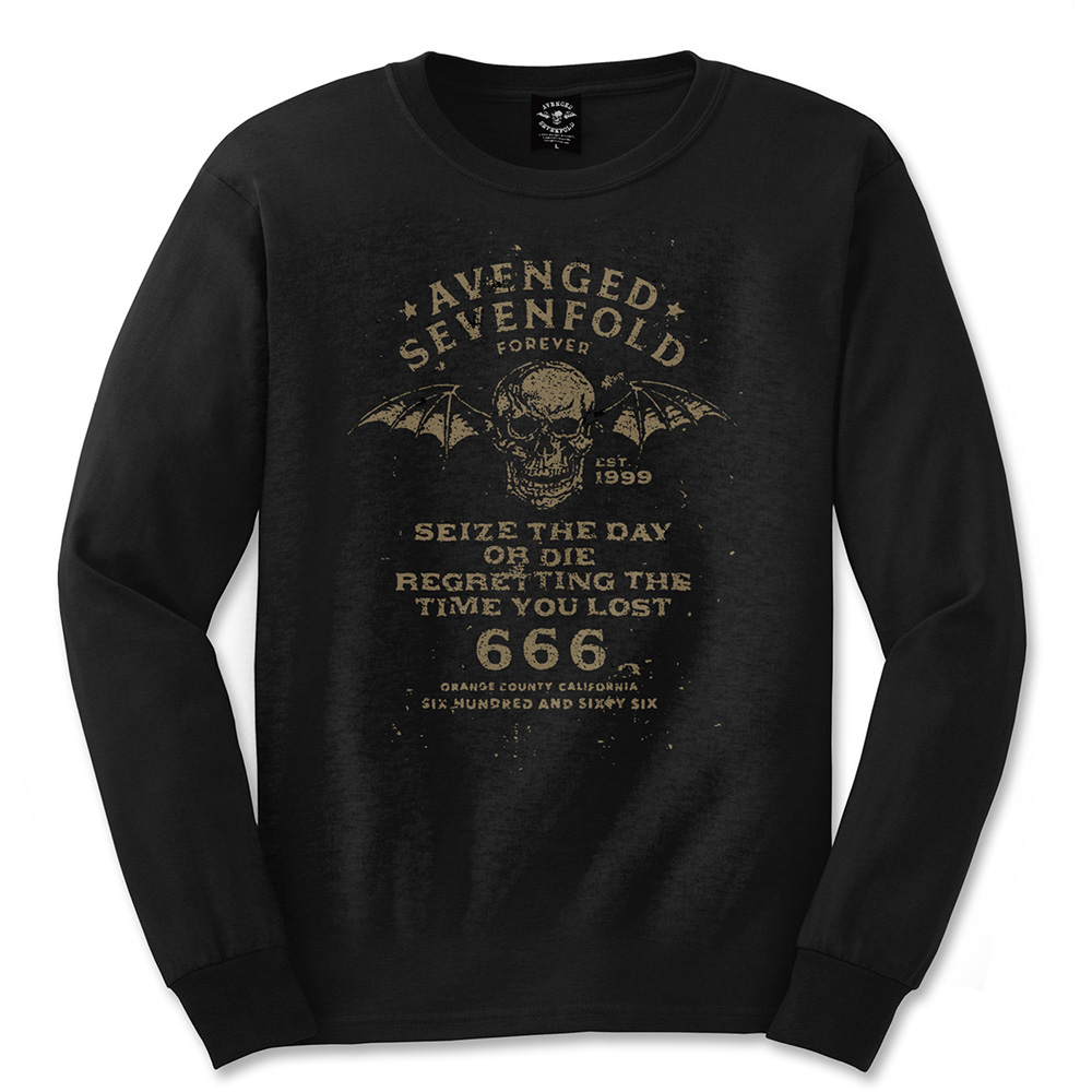 Avenged Sevenfold Unisex Long Sleeved T-Shirt: Seize the Day (Small)